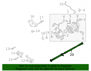Cardan shaft driveshaft Mazda CX-5 13-16