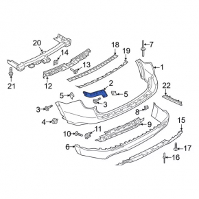 Rear bumper mount right Ford Explorer 20-