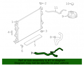 Upper Cooling Hose Ford Bronco Sport 21-25 1.5T