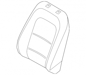 Ford Escape MK4 23-26 driver's seat back upholstery, black fabric, gray stitching, heated