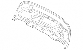 Rear Bumper Mount Center Mercedes GLA 15-20