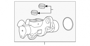 Brake master cylinder with reservoir Chevrolet Cruze 11-16