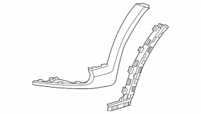 Front bumper lip right Volvo V90 17-20 usa T5, T6 structure