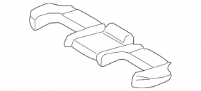 Volvo XC60 22-25 black Nappa leather rear seat lower part for child seat