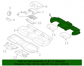 Volvo XC60 22-25 black Nappa leather rear seat lower part for child seat
