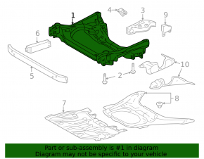 Front subframe for Lexus LS460 07-17 rwd