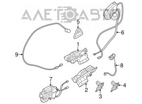 BMW 5 F10 11-13 Electric Trunk Lock Drive