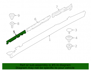 Front right threshold bracket for BMW X2 F39 18-23