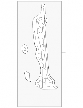 Right door-wing seal for Toyota Corolla 14-19