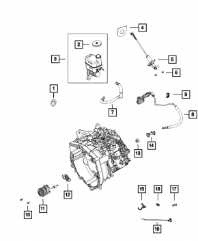 Master Brake Cylinder with Reservoir Chrysler 200 15-17