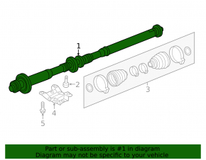 Rear propeller shaft VW Touareg 11-17 rusty