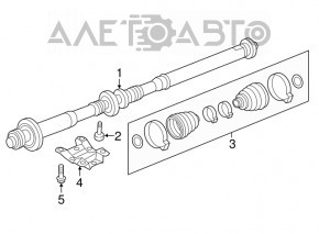 Rear propeller shaft VW Touareg 11-17 rusty