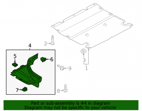 Mudguard liner front left Audi Q5 80A 21- OEM