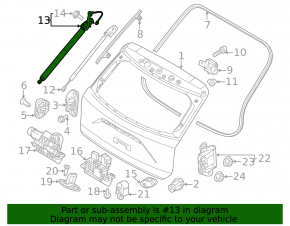 Shock absorber of the trunk door left Kia Niro 23- electric