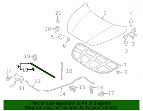 Hyundai Elantra UD 11-16 Hood Seal