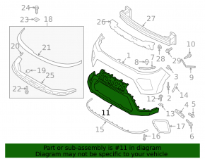 Front lower bumper for Kia Soul 20-22