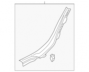 Door sill trim inner rear right Audi A4 B8 08-16 sedan, dark brown