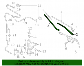 Right wiper arm Audi A4 B9 17-25