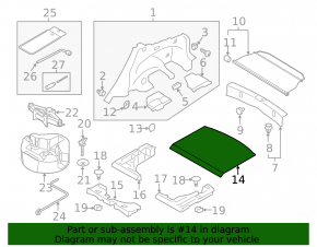Subaru XV Crosstrek 13-17 Trunk Floor Black