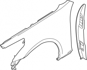 Front left wing Infiniti G25 G35 G37 4d 06-14