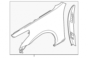 Front left wing Infiniti G25 G35 G37 4d 06-14