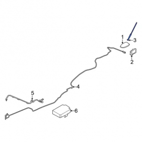 Ford Focus mk3 11-18 antenna rod
