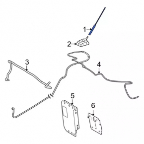 Ford Focus mk3 11-18 antenna rod