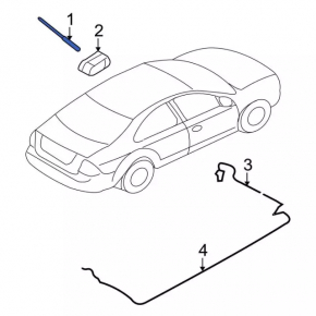 Ford Focus mk3 11-18 antenna rod