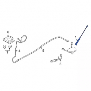 Ford Focus mk3 11-18 antenna rod