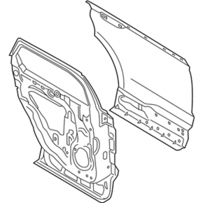 Door assembly rear right Lincoln Nautilus 19-23