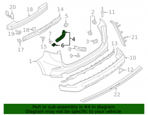 Front bumper mount right wing-bumper Ford Edge 19- broken mount