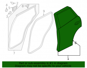 Rear left door assembly for Mazda CX-50 23-25