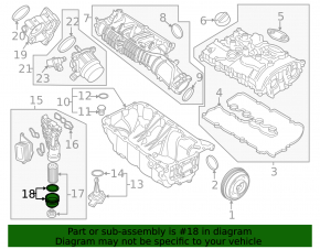 BMW X2 F39 18-19 B46 Engine Oil Filter Housing Cover