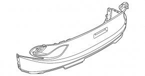 Front bumper central lip Volkswagen ID.4 23-25 black structure, worn