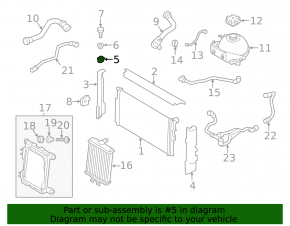 Radiator bracket left upper BMW F30 12-18 rubber