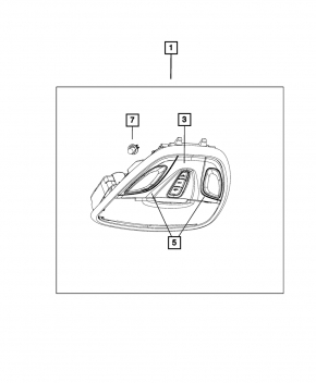 Ceiling light front Chrysler 200 15-17 gray under the sunroof