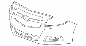 Front bumper bare Chevrolet Malibu 13 prerest