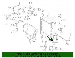 Upper left radiator support Mercedes GLS-class X166 13-19 3.0, 5.5