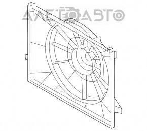 Diffuser radiator shroud naked Kia Optima 11-13 dorest