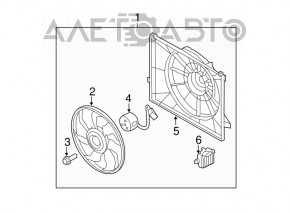 Diffuser radiator shroud naked Kia Optima 11-13 dorest
