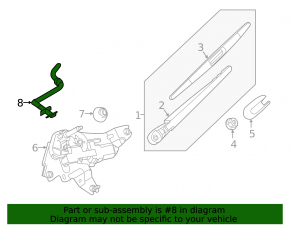 Rear washer nozzle Nissan Murano z52 15-