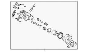 Rear left support Mitsubishi Outlander 14-21 FWD