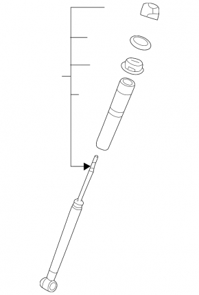 Rear left shock absorber Toyota Sienna 15-20 AWD