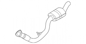 Left exhaust pipe for Audi A6 C8 19-25 3.0T