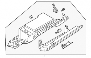 Audi Q8 19-25 glove compartment, black