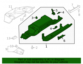 Audi Q8 19-25 glove compartment, black