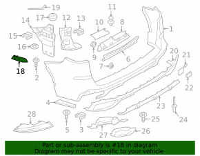 Left rear bumper absorber for BMW X5 G05 19-25 Without m model, bumper cover & components