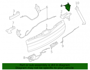 Lower Trunk Door Lock Drive BMW X5 F15 14-18