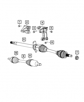 Front right axle shaft for Dodge Dart 13-16 2.0 2.4 manual transmission