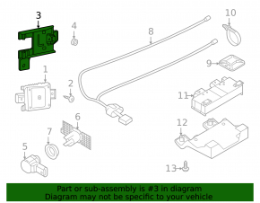 BSM Blind Spot Sensor Bracket Right VW Passat 20-22